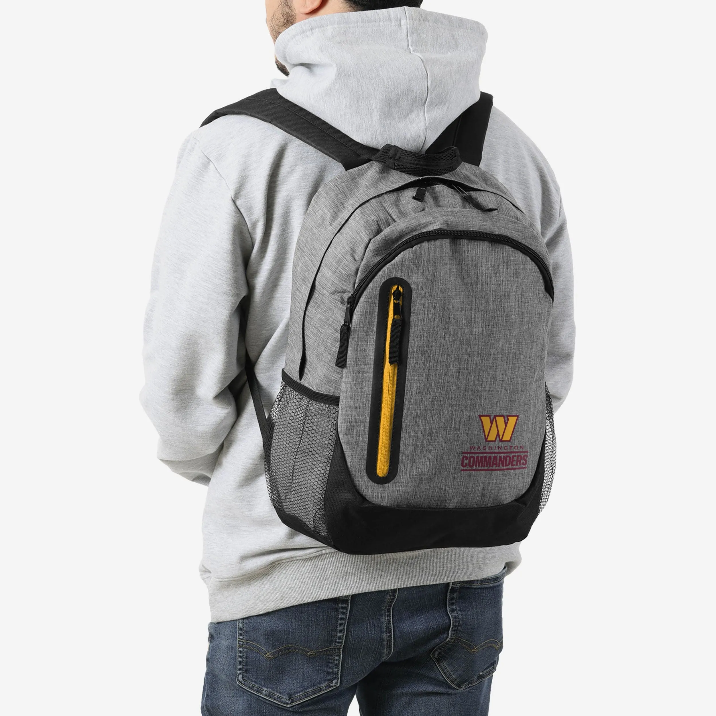 Washington Commanders Heather Grey Bold Color Backpack