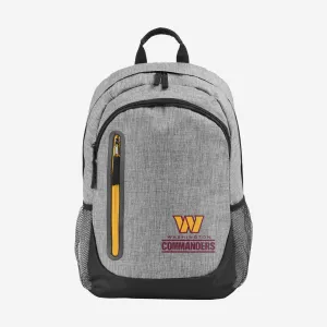 Washington Commanders Heather Grey Bold Color Backpack