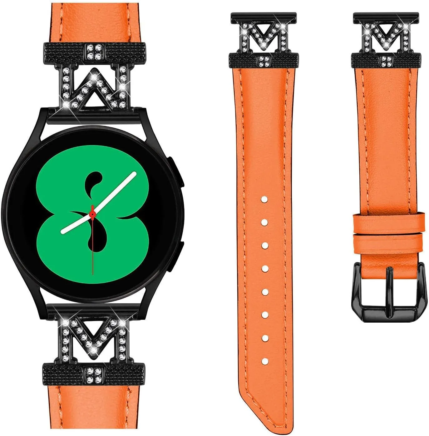 Watchband Compatible With Galaxy Watch 3 41mm Bands,Adjustable Genuine Leather Wrist Strap with Metal Buckle for Galaxy Watch 42mm/Active/Active2/Gear S2