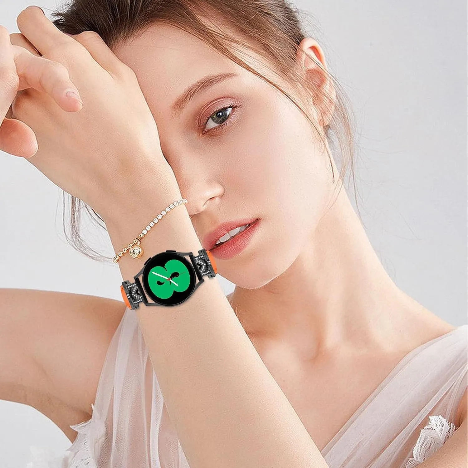 Watchband Compatible With Galaxy Watch 3 41mm Bands,Adjustable Genuine Leather Wrist Strap with Metal Buckle for Galaxy Watch 42mm/Active/Active2/Gear S2