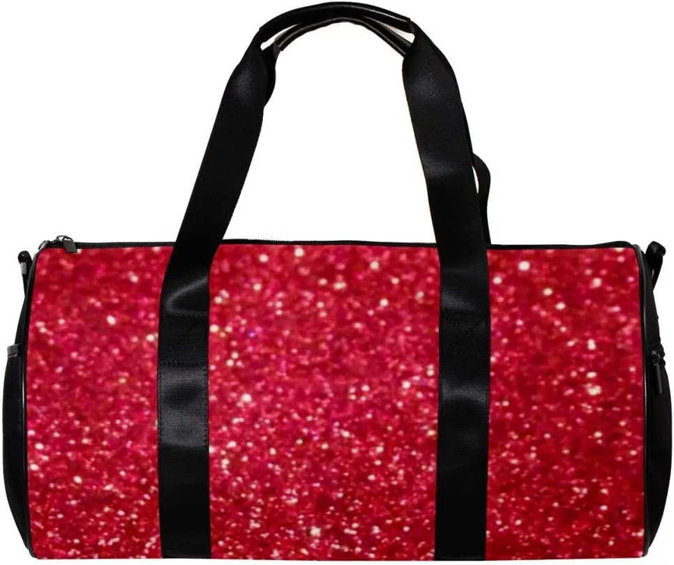 Water Resistant Sports Duffel Gym Bag Travel Weekend Bag Glitter Sparkle,17.7x9x9in