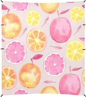 Watercolor Citrus Fruit Beach Tent Camping Sun Shelters Portable Outdoor Canopy Sun Shade for Camping Trips Fishing Backyard Fun or Picnics Easy Setup with Carrying Bag