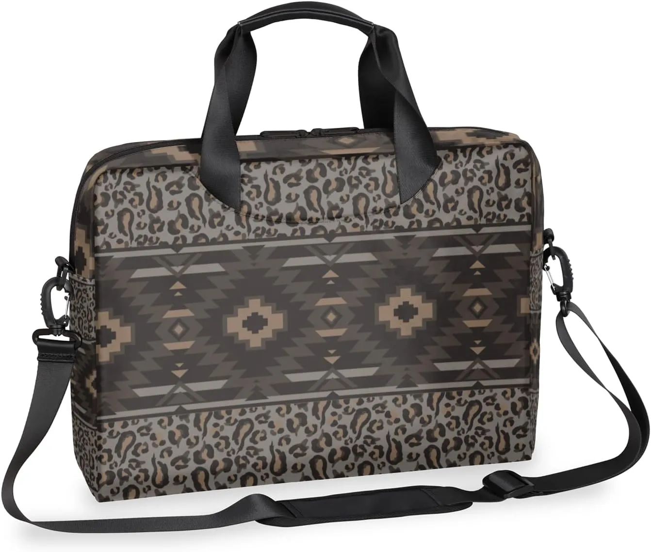 Western Boho Aztec Laptop Sleeve Case 14 15 15.6 inch, Western Boho Aztec Laptop Briefcase Shoulder Bag Waterproof Travel Computer Cover Carrying Bags