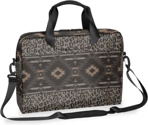 Western Boho Aztec Laptop Sleeve Case 14 15 15.6 inch, Western Boho Aztec Laptop Briefcase Shoulder Bag Waterproof Travel Computer Cover Carrying Bags