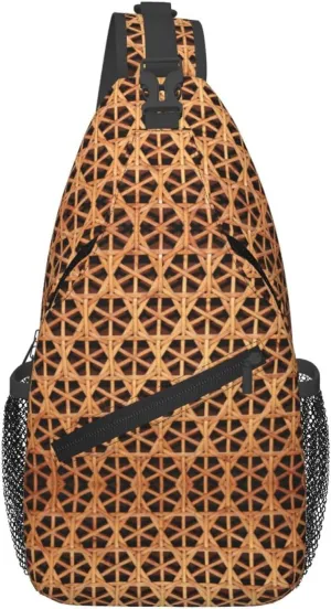 Wicker Woven Grid Small Sling Bag - Foldie Crossbody Bag for Men and Women - Ideal Anti Theft Crossbody Bags