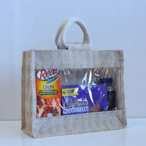 Window Design Shopping Jute Bag