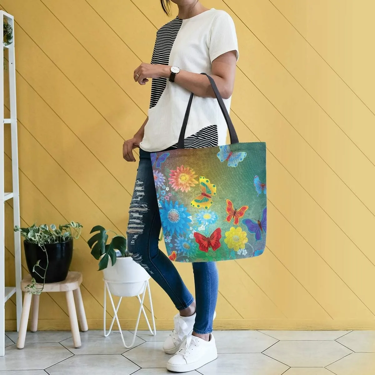 Woman Tote Bag African American Women Shoulder Handbag for Work Travel Business Beach Shopping