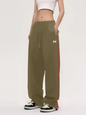 Women Casual Drawstring Sweatpants High Waist Straight Leg Track Pant Y2K Baggy Joggers with Pockets