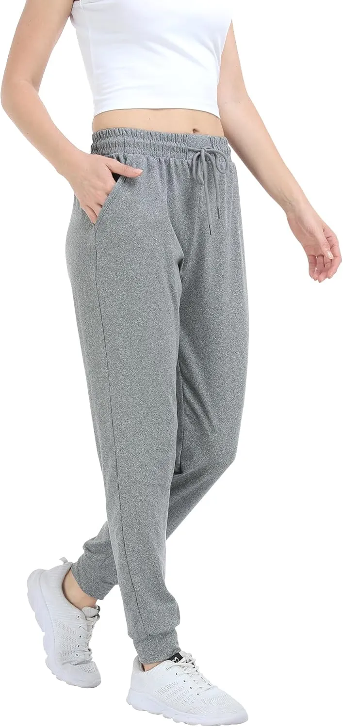 Women Joggers with Pockets,Women's Lightweight Sweatpants Soft Lounge Athletic Yoga Pants 4 Pack