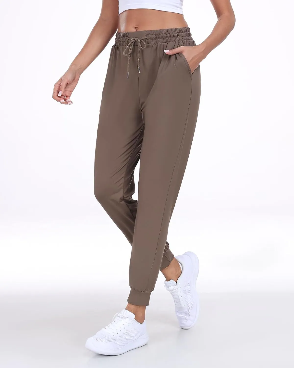 Women Joggers with Pockets,Women's Lightweight Sweatpants Soft Lounge Athletic Yoga Pants 4 Pack