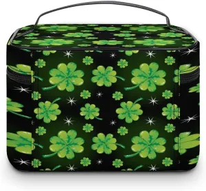 Women Leather Cosmetic Bag, Zipper Makeup Case Purse Holder Pouch Handbag