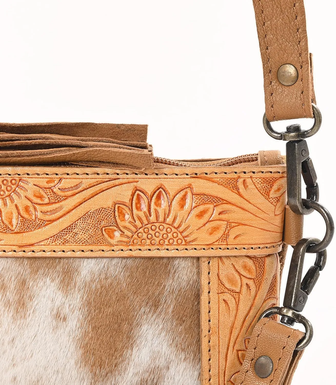 Women Natural Cowhide Leather Hand Bag With Adjustable Detachable Strap Leather Massenger Handbag Purse Sling Bag
