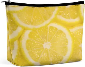 Women PU Leather Cosmetic Bag, Toiletry Storage 6.8x5.9x2.3 in Zipper Pouch Handbag Makeup Case Purse Holder Organizer