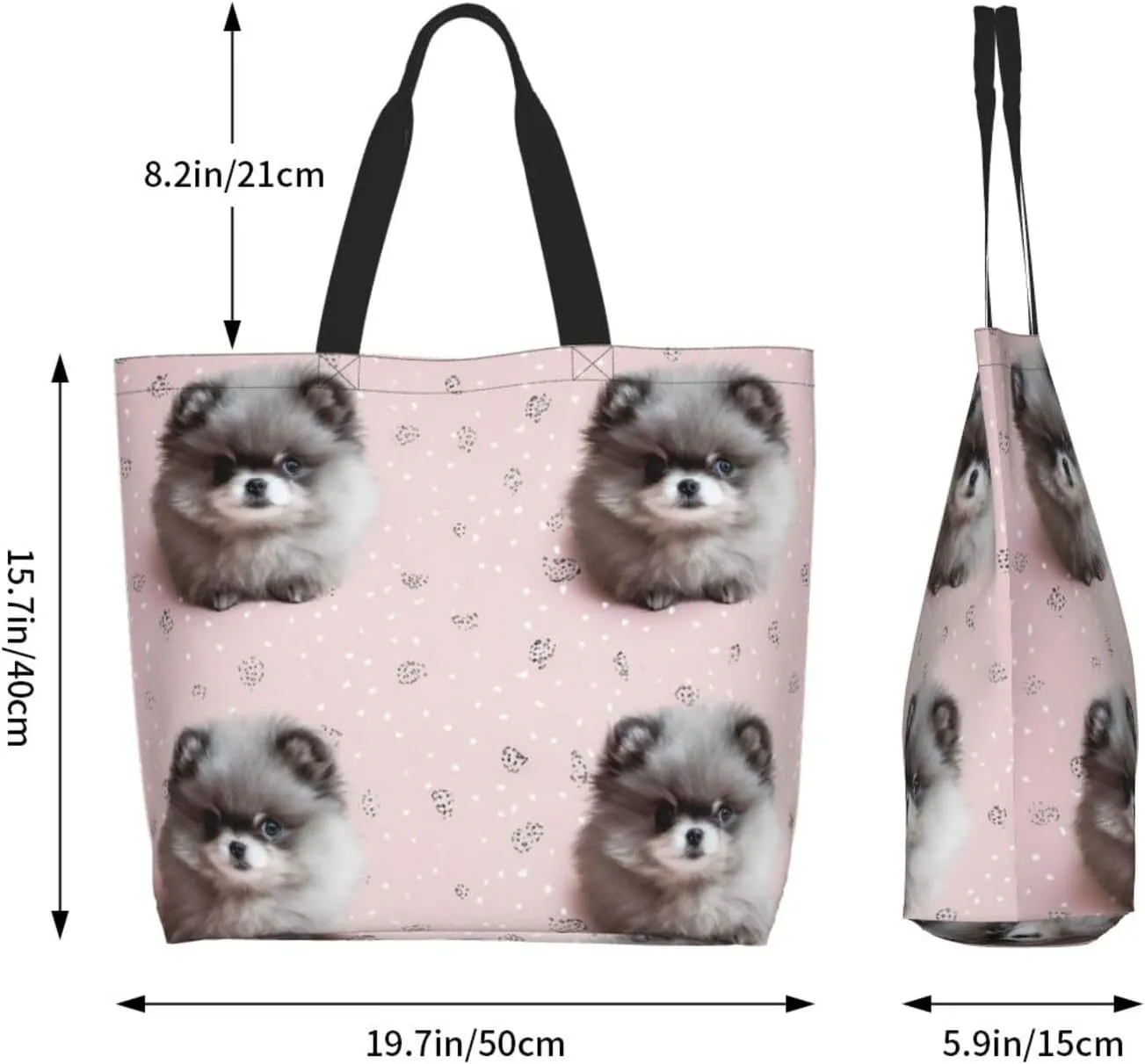Women Shooting Star Heart Shoulder Bag Casual Handbag Shopping Bag