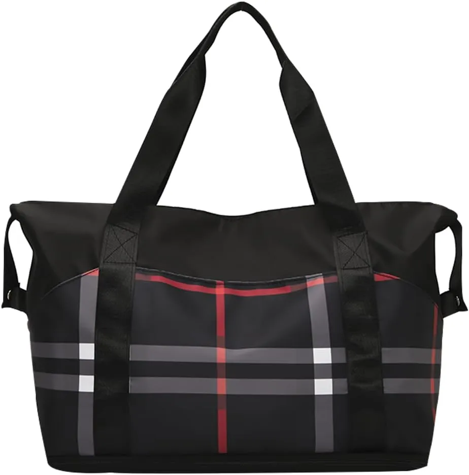 Women Travel Duffel, Large Expandable Weekender Carry-on Tote, Gym Workout Bag, Overnight and Mommy Hospital Bag for Labor and Delivery