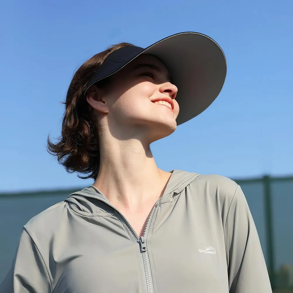 Women Wide Brim Sun Visor Summer UV Protection Foldable Sun Hat UPF50  Beach Cap SNH5M133T