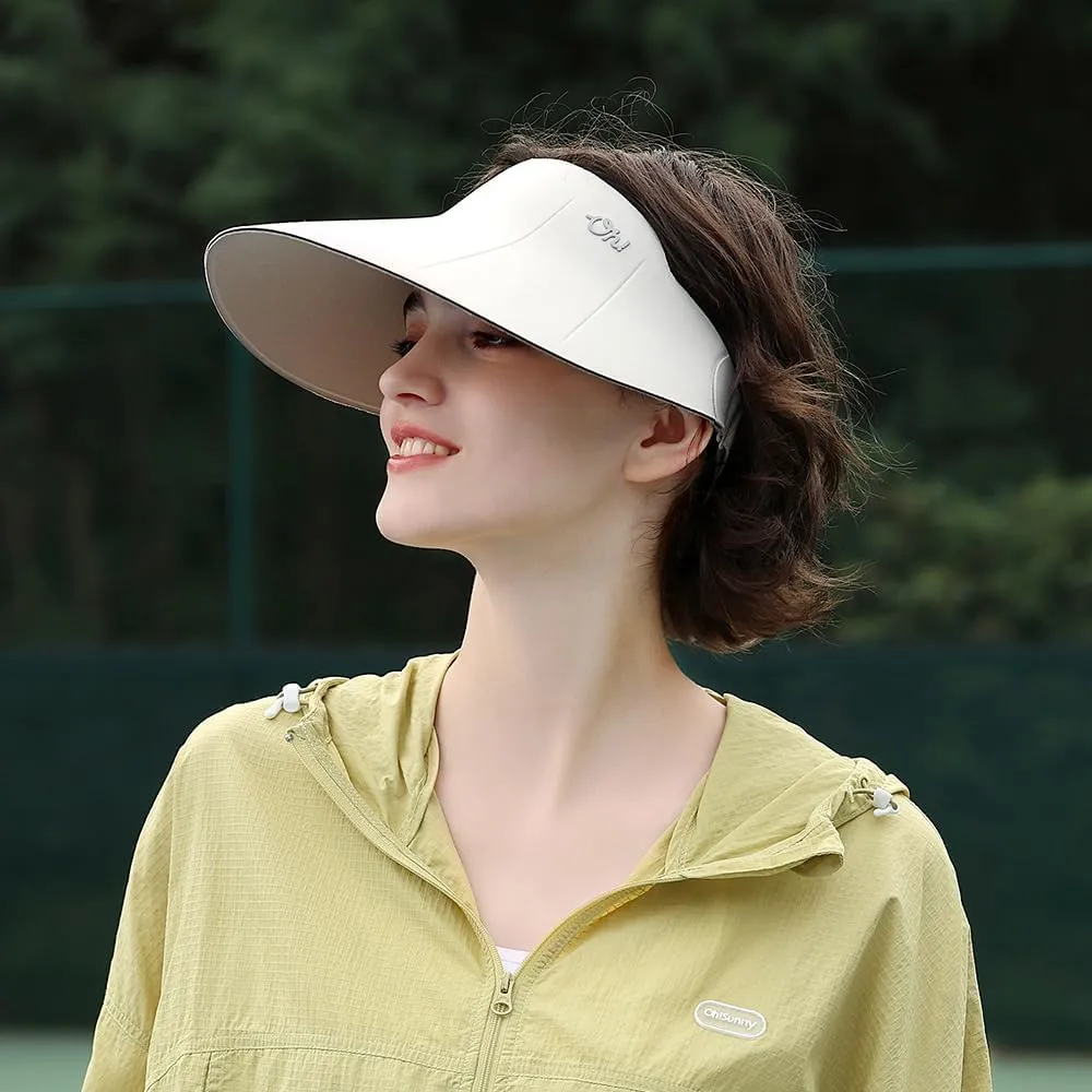 Women Wide Brim Sun Visor Summer UV Protection Foldable Sun Hat UPF50  Beach Cap SNH5M133T