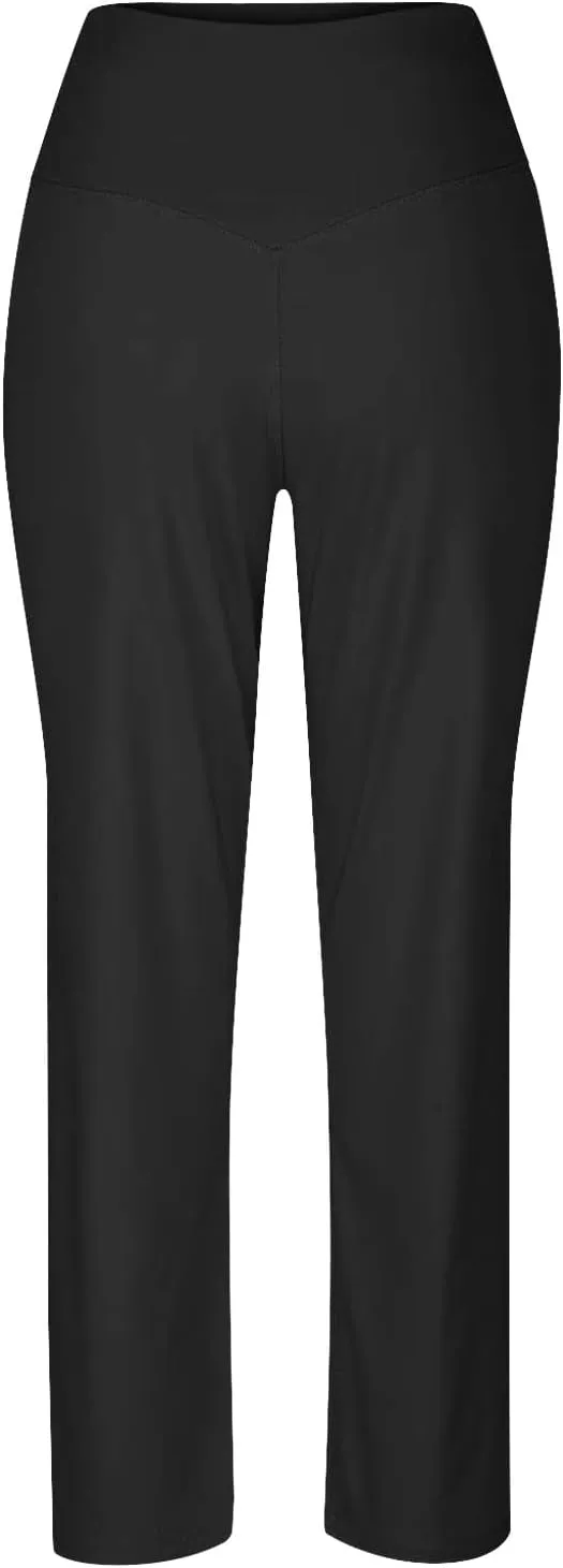 Women Yoga Capri Pants 2025 High Waist Solid Pant Wide Leg Workout Crop Summer Pants for Casual, Travel, Exercise