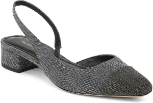 Womens Cecile sling Slip On Slingback Heels Black 6 Medium (B,M)