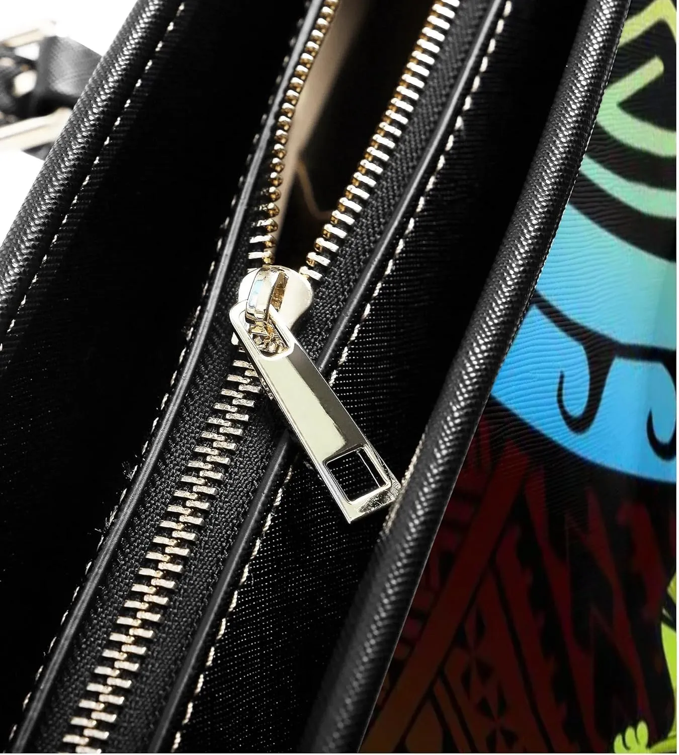 Women'S Fashion Handbag Shopping Large Capacity Makeup Bag Polynesian Tribe Design Purse Shoulder Bag Set