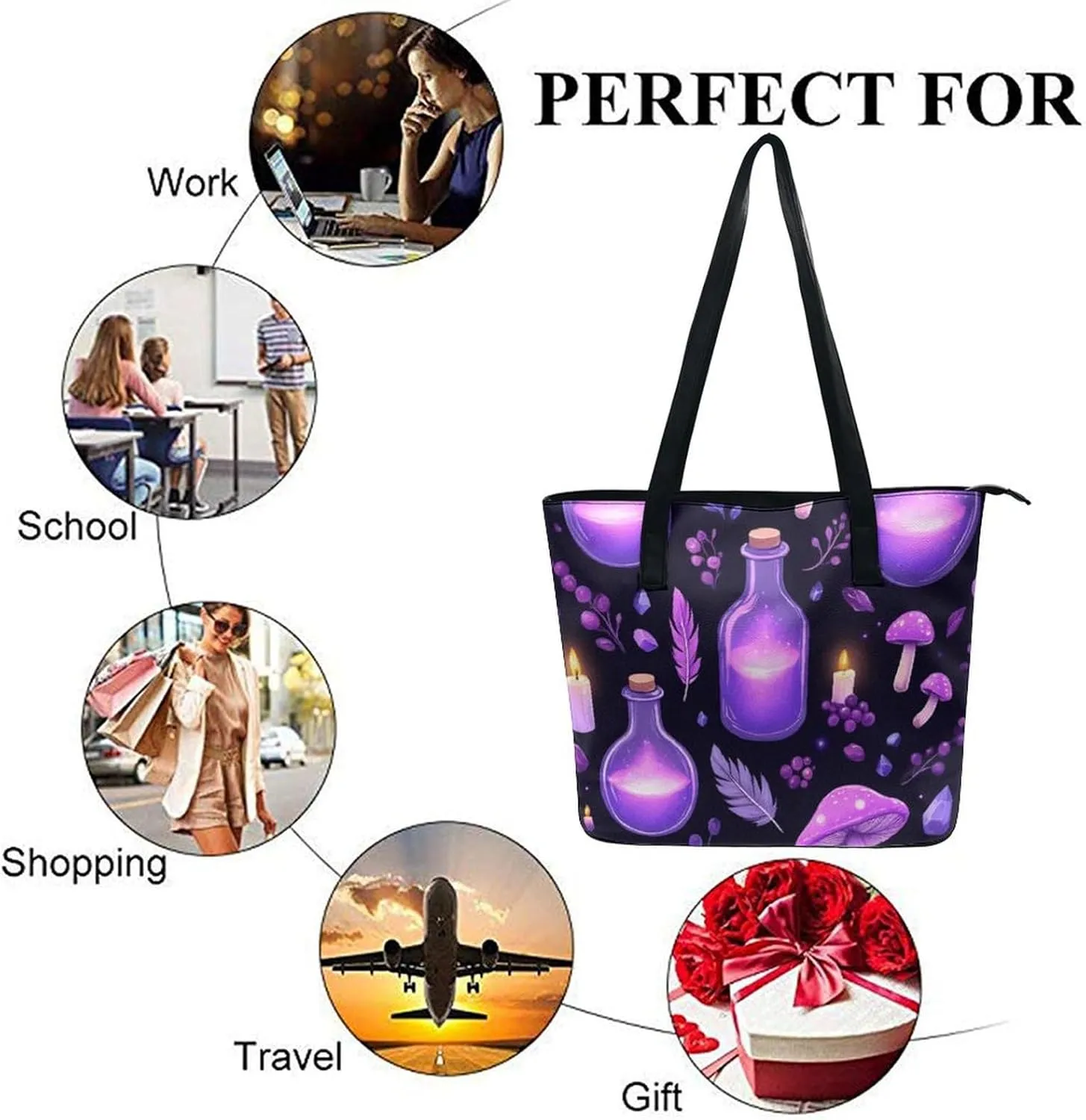 Women's Fashion Tote Bag Shopping Casual Leather Handbag For Daily Use