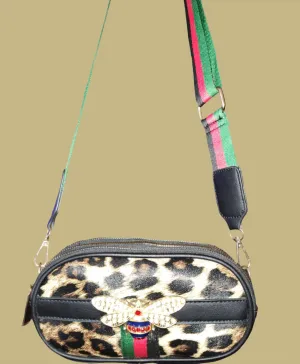 Women's Hand Bag with Jeweled Bee - preowned