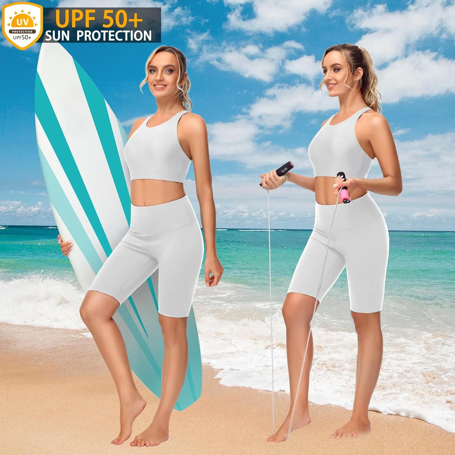 Womens Swim Bra Bikini Tops for Under Swim Shirt Sports Swimsuit Top Modest High Neck Removable Padded Quick Dry UPF50
