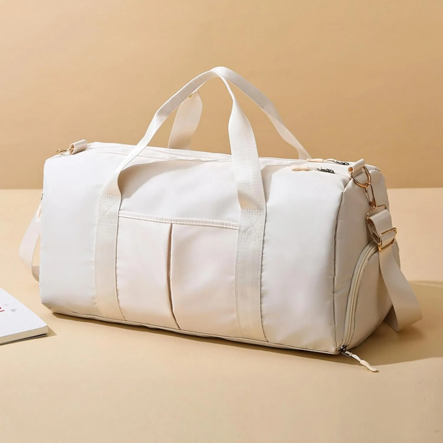 Workout Bag with Compartments | Waterproof Fitness Bags for Travel,Wear-Resistant Shoulder Bag, Portable Tote Bag with Shoulder Strap for Yoga