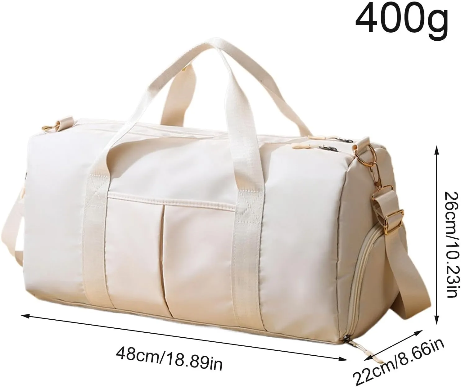 Workout Bag with Compartments | Waterproof Fitness Bags for Travel,Wear-Resistant Shoulder Bag, Portable Tote Bag with Shoulder Strap for Yoga