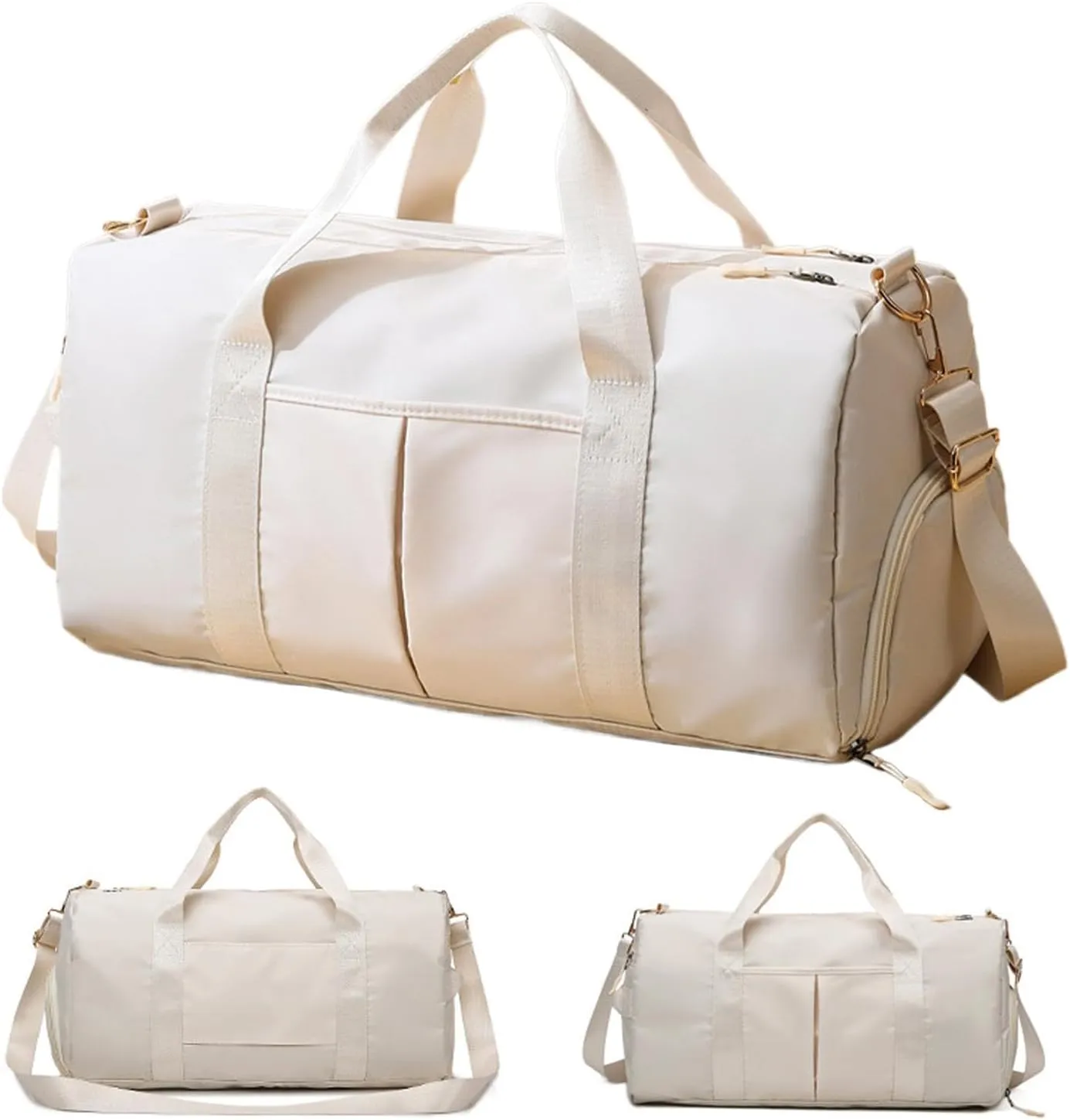 Workout Bag with Compartments | Waterproof Fitness Bags for Travel,Wear-Resistant Shoulder Bag, Portable Tote Bag with Shoulder Strap for Yoga