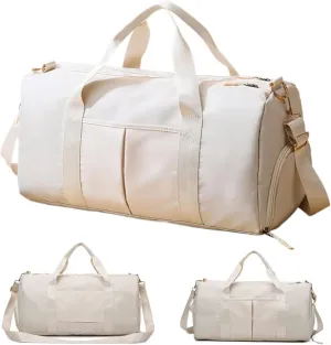 Workout Bag with Compartments | Waterproof Fitness Bags for Travel,Wear-Resistant Shoulder Bag, Portable Tote Bag with Shoulder Strap for Yoga
