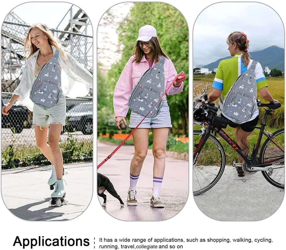 XEYOU Women's Sling Crossbody bag Casual Daypack Outdoor Travel Hiking Backpack for Cycling Walking Dog Hiking