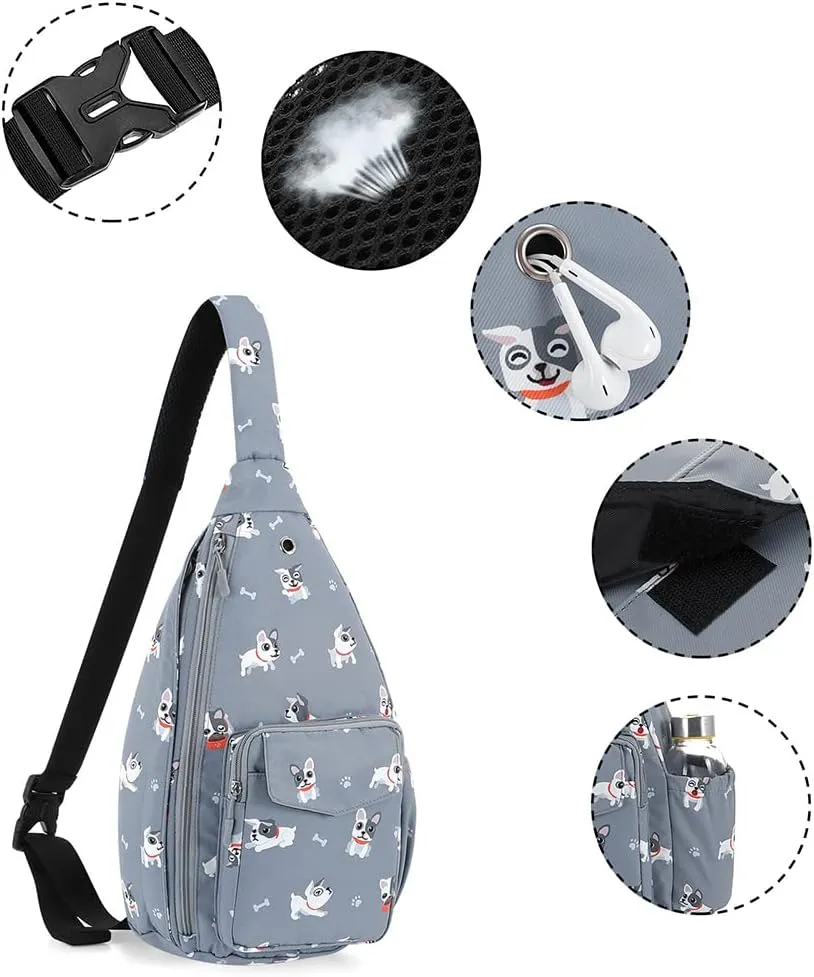 XEYOU Women's Sling Crossbody bag Casual Daypack Outdoor Travel Hiking Backpack for Cycling Walking Dog Hiking