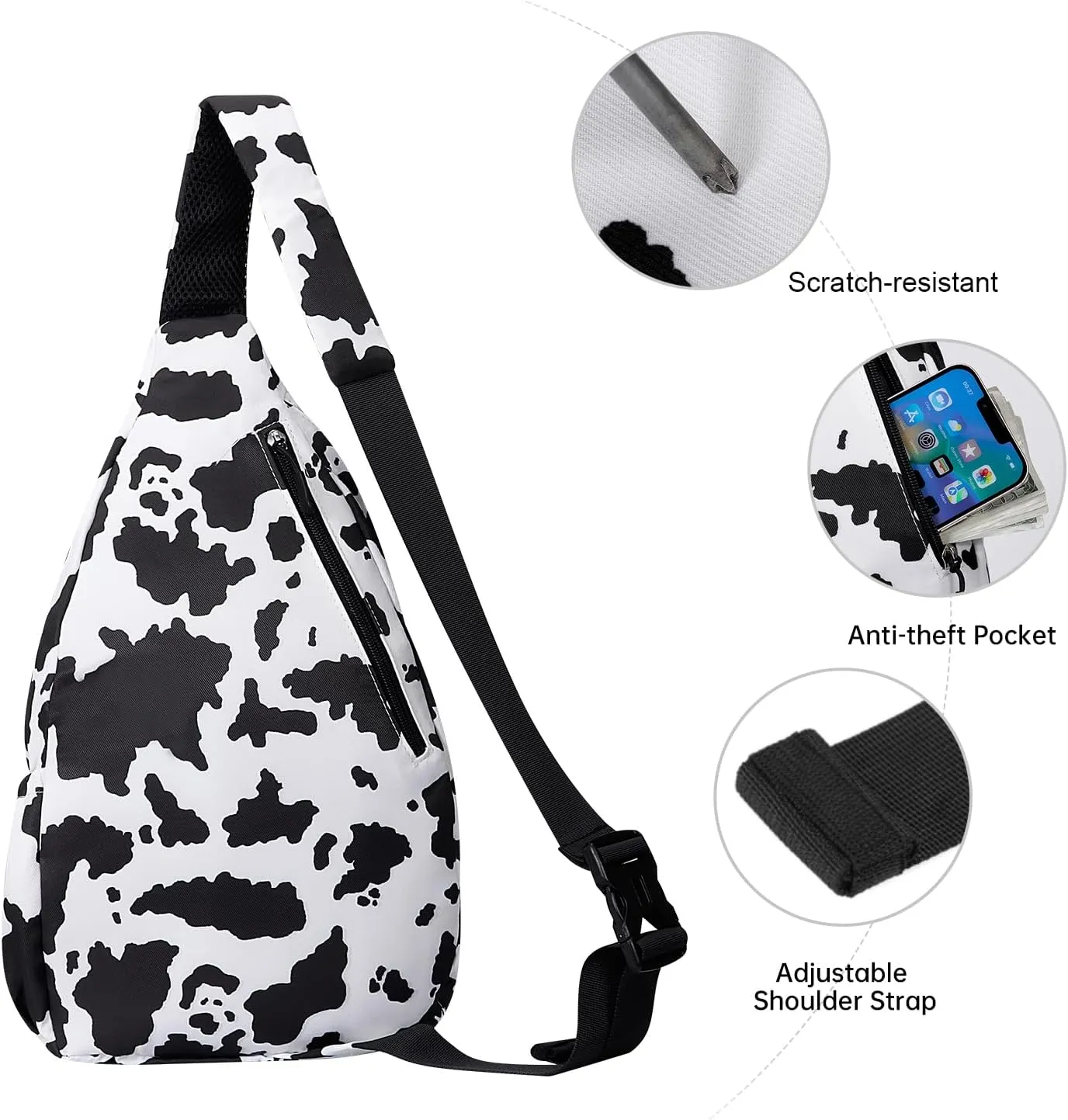 XEYOU Women's Sling Crossbody bag Casual Daypack Outdoor Travel Hiking Backpack for Cycling Walking Dog Hiking