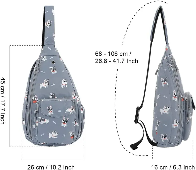 XEYOU Women's Sling Crossbody bag Casual Daypack Outdoor Travel Hiking Backpack for Cycling Walking Dog Hiking