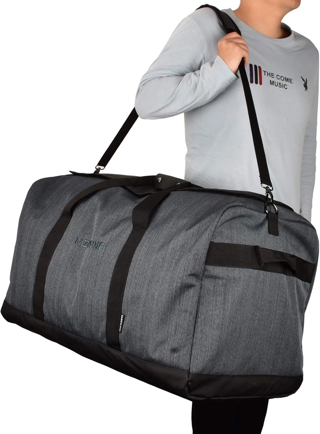 XXL Extra Large Duffle Bag Water Resistant Sport Gym Overnight Weekender Bag,Holdall Travel Duffel Bag With Carbon Lining (Grey, Extra Large)