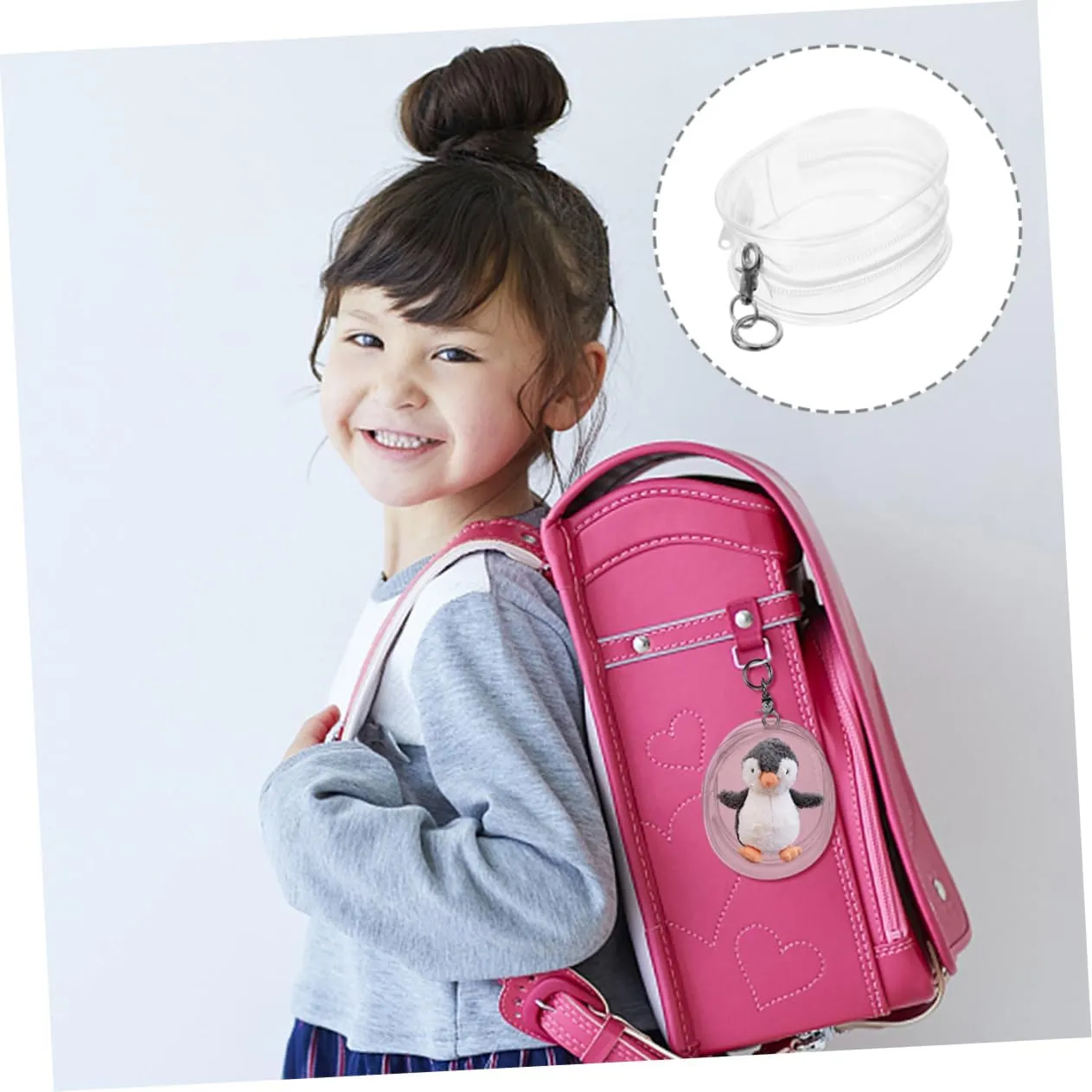 Yardwe 1set Portable Doll Storage Bag Display Case Hanging Holder for Figures and Collectibles Compact Design for Outdoor Use and Protection 3pcs
