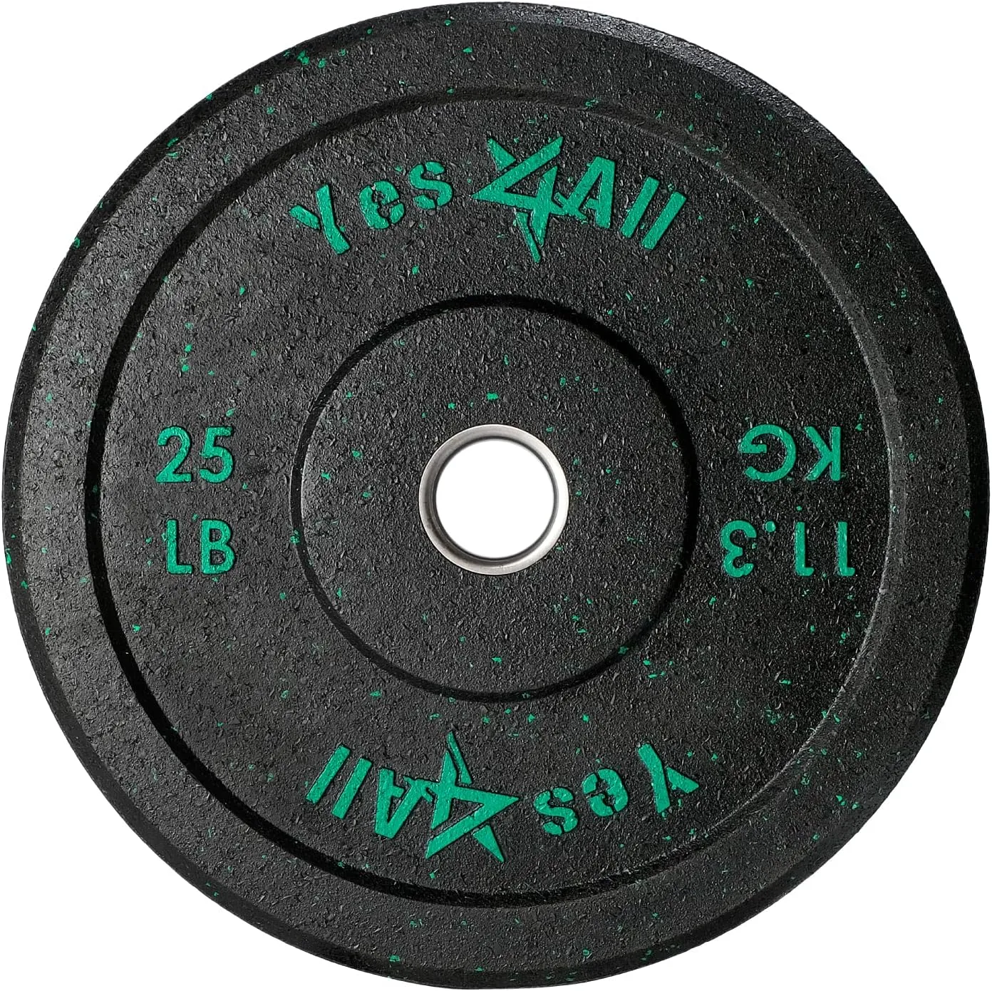 Yes4All 2" Bumper Plate, Olympic Rubber Weight Plate with Steel Hub for WeightLifting, Strength Training, Home Gym, Less Impact, Absorb Bounce & Shock (Single)