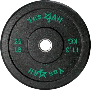 Yes4All 2" Bumper Plate, Olympic Rubber Weight Plate with Steel Hub for WeightLifting, Strength Training, Home Gym, Less Impact, Absorb Bounce & Shock (Single)
