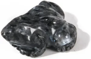YGLINE Natural Crystal Frog Healing Stone Figurines,1.5 Inches Hand Carved Pocket Animal Room Decor Gemstone