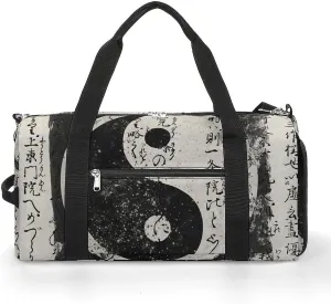 Yin Yang Sports Gym Bag With Shoes Compartment Lightweight Duffel Carryon Overnight Travel Pack