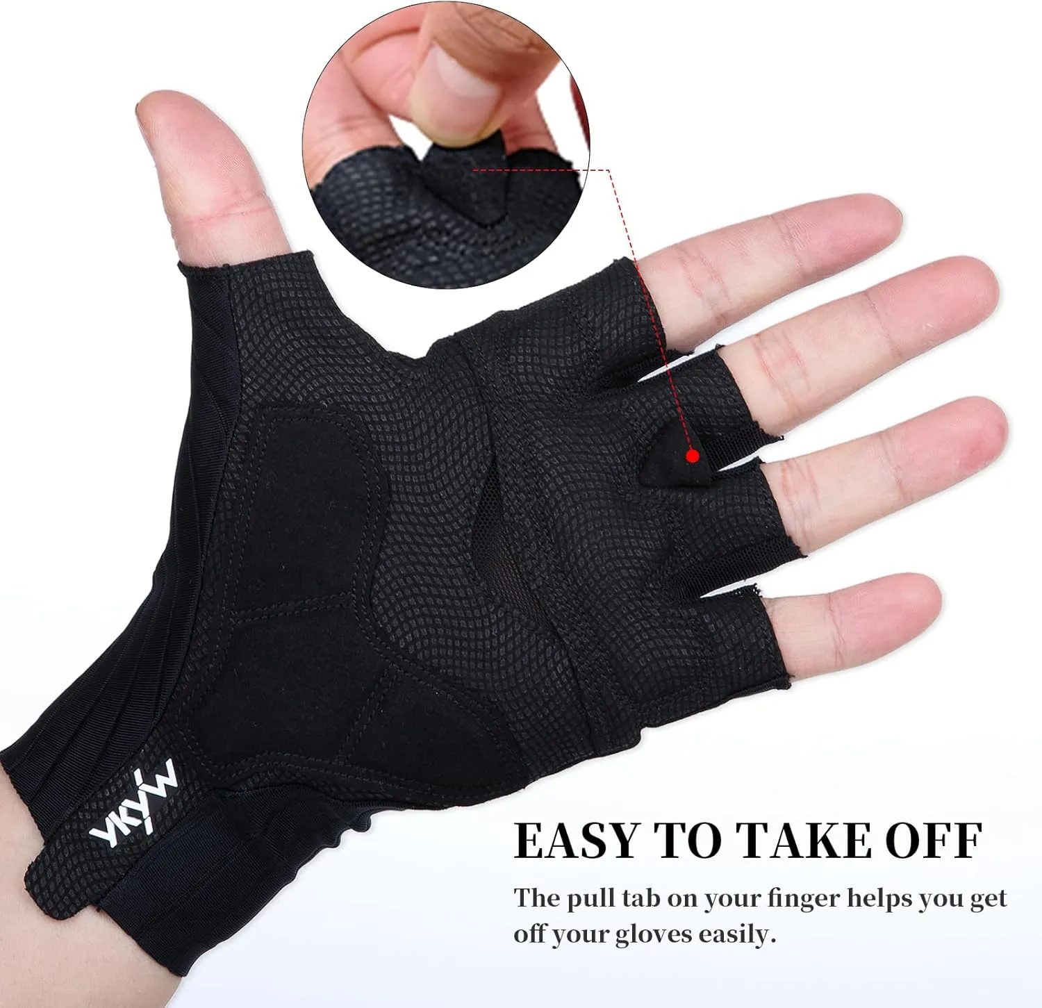 YKYWBIKE Cycling Gloves-Breathable Bike Gloves,Half Finger Padded Sport Gloves,Anti-Slip Biking Gloves,Shock-Absorbing MTB Bicycle Gloves for Men Women