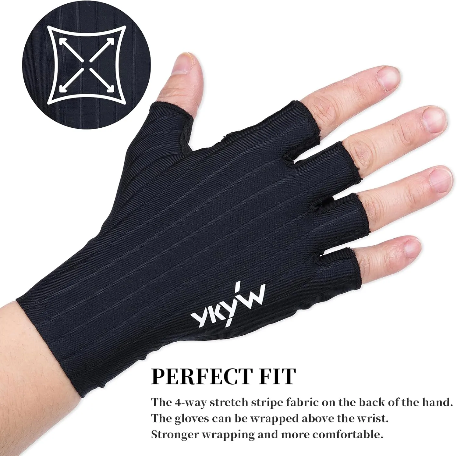 YKYWBIKE Cycling Gloves-Breathable Bike Gloves,Half Finger Padded Sport Gloves,Anti-Slip Biking Gloves,Shock-Absorbing MTB Bicycle Gloves for Men Women