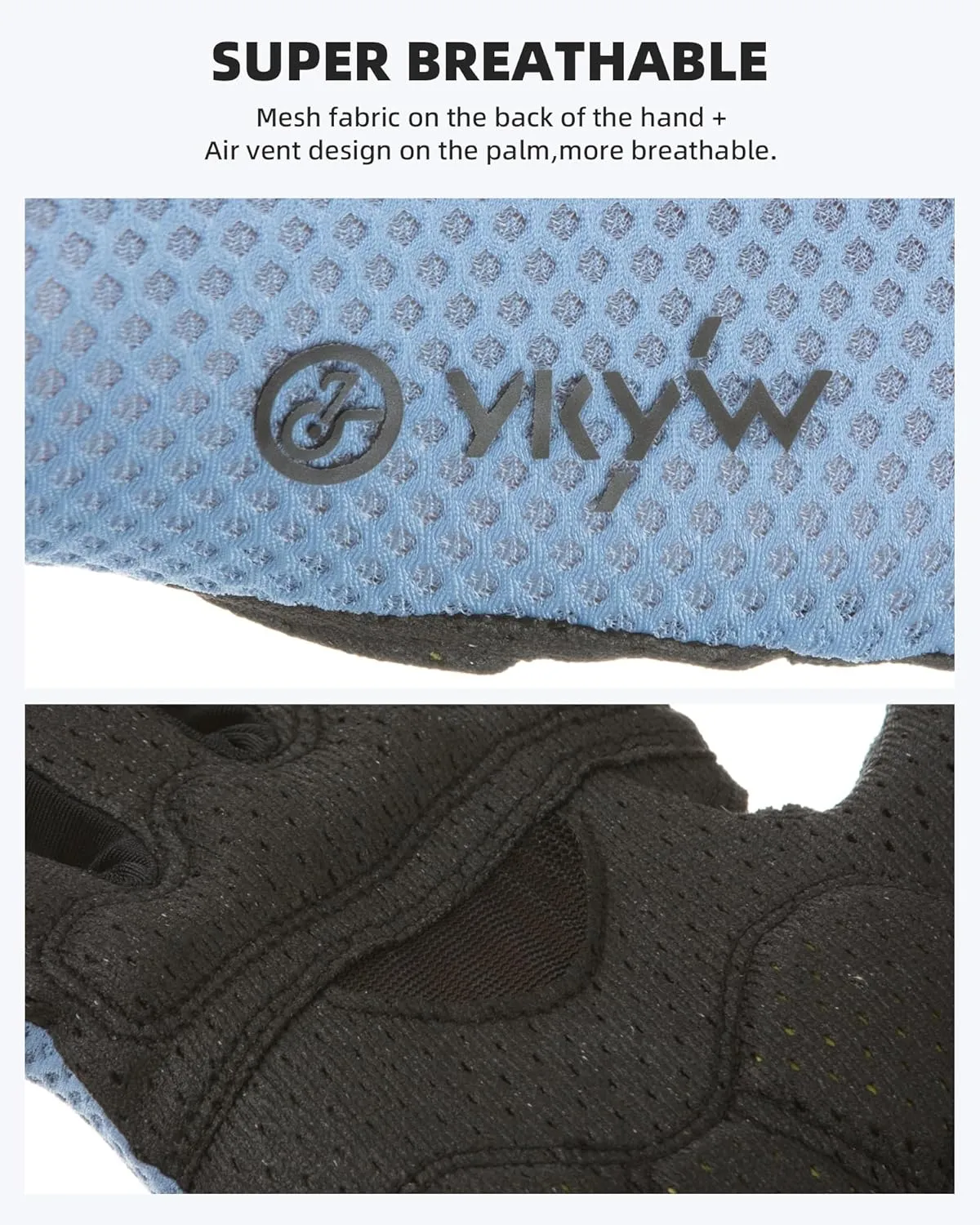 YKYWBIKE Cycling Gloves-Touch Screen Biker Gloves,Full Finger Mountain Bike Gloves,Shock-Absorbing MTB Bicycle Gloves for Men Women