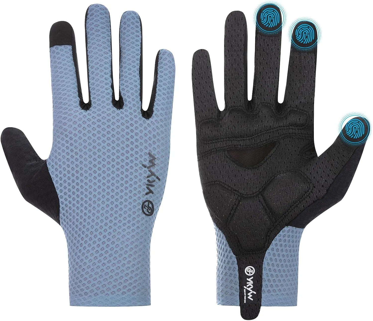 YKYWBIKE Cycling Gloves-Touch Screen Biker Gloves,Full Finger Mountain Bike Gloves,Shock-Absorbing MTB Bicycle Gloves for Men Women