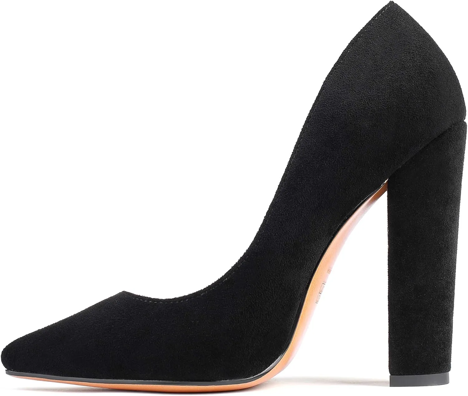 YODEKS Women's Block High Heel Pumps Sexy Pointed Toe Heels Slip On High Heel Comfort Shoes, 4.7 Inches Patent Lesther Business Shoes for Party Office Wedding Dress