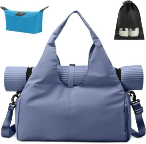 Yoga Mat Bag, Sport Gym Bag Womens, Lightweight Yoga Bag with Yoga Strap, with Shoes Compartment and Wet Pocket