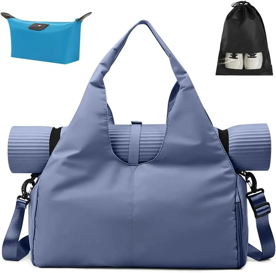 Yoga Mat Bag, Sport Gym Bag Womens, Lightweight Yoga Bag with Yoga Strap, with Shoes Compartment and Wet Pocket
