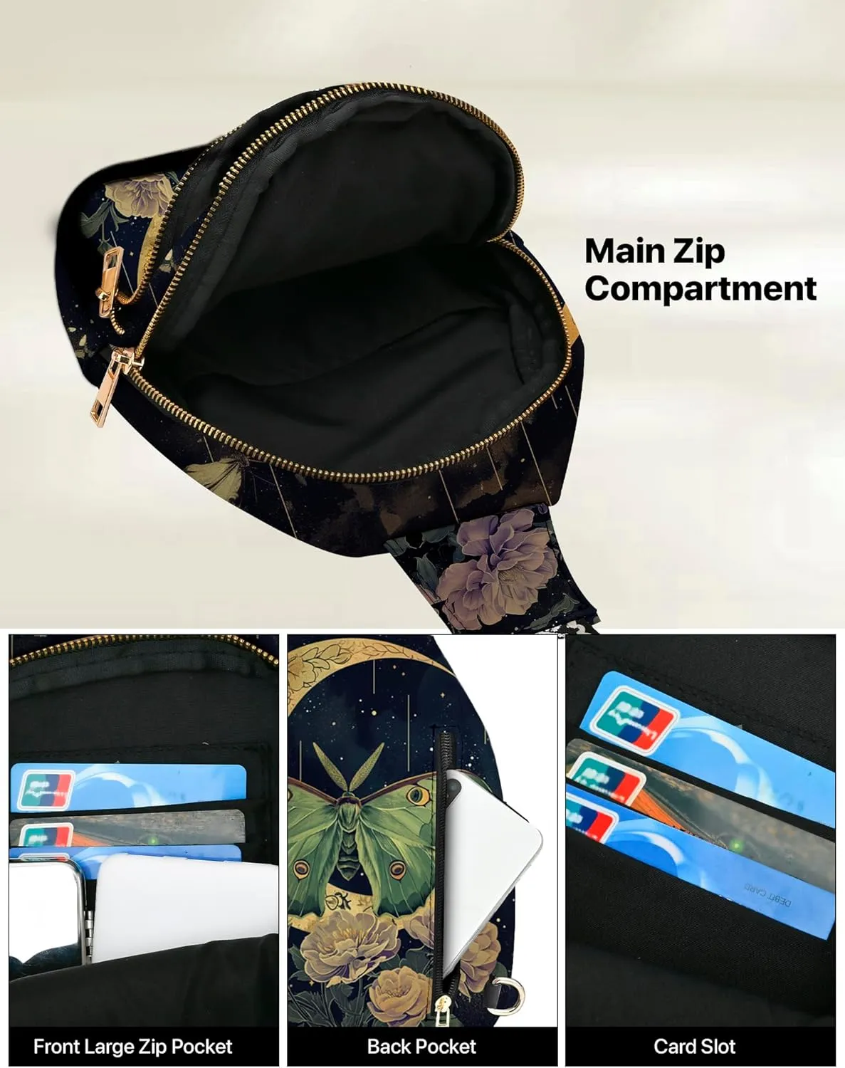 Yrebyou Small Sling Bag for Women Leather Sling Crossbody Bags Travel Chest Daypack Adjustable for Casual Outdoor