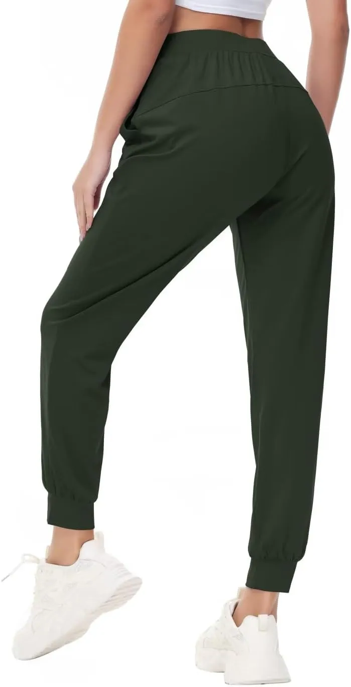 Yundobop Women's Joggers Pants Running Sweatpants with Pockets Drawstring Athletic Tapered Pants for Lounge,Yoga